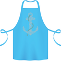Sailing Anchor Sailor Boat Captain Ship Cotton Apron 100% Organic Turquoise