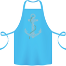 Sailing Anchor Sailor Boat Captain Ship Cotton Apron 100% Organic Turquoise