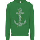 Sailing Anchor Sailor Boat Captain Ship Kids Sweatshirt Jumper Irish Green