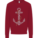 Sailing Anchor Sailor Boat Captain Ship Kids Sweatshirt Jumper Red