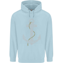 Sailing Anchor Sailor Boat Captain Ship Mens 80% Cotton Hoodie Light Blue