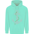 Sailing Anchor Sailor Boat Captain Ship Mens 80% Cotton Hoodie Peppermint