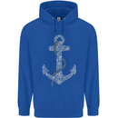 Sailing Anchor Sailor Boat Captain Ship Mens 80% Cotton Hoodie Royal Blue