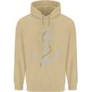 Sailing Anchor Sailor Boat Captain Ship Mens 80% Cotton Hoodie Sand
