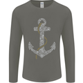 Sailing Anchor Sailor Boat Captain Ship Mens Long Sleeve T-Shirt Charcoal