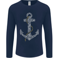 Sailing Anchor Sailor Boat Captain Ship Mens Long Sleeve T-Shirt Navy Blue