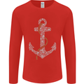 Sailing Anchor Sailor Boat Captain Ship Mens Long Sleeve T-Shirt Red