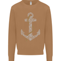 Sailing Anchor Sailor Boat Captain Ship Mens Sweatshirt Jumper Caramel Latte