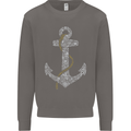 Sailing Anchor Sailor Boat Captain Ship Mens Sweatshirt Jumper Charcoal