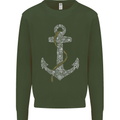 Sailing Anchor Sailor Boat Captain Ship Mens Sweatshirt Jumper Forest Green