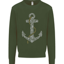 Sailing Anchor Sailor Boat Captain Ship Mens Sweatshirt Jumper Forest Green
