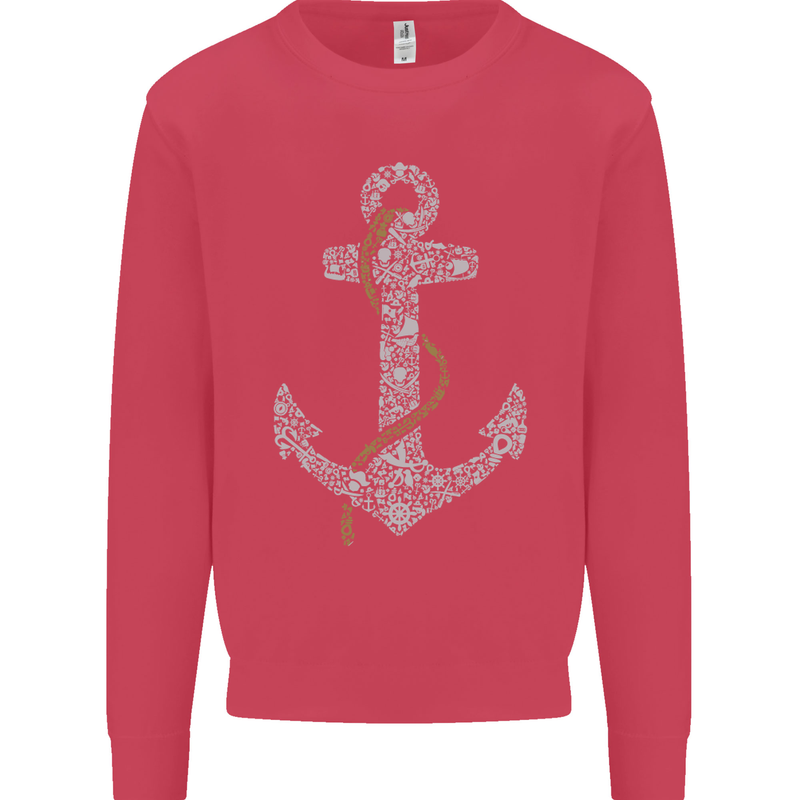 Sailing Anchor Sailor Boat Captain Ship Mens Sweatshirt Jumper Heliconia