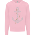 Sailing Anchor Sailor Boat Captain Ship Mens Sweatshirt Jumper Light Pink