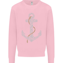 Sailing Anchor Sailor Boat Captain Ship Mens Sweatshirt Jumper Light Pink