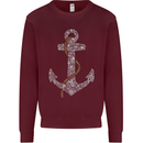 Sailing Anchor Sailor Boat Captain Ship Mens Sweatshirt Jumper Maroon
