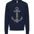 Sailing Anchor Sailor Boat Captain Ship Mens Sweatshirt Jumper Navy Blue