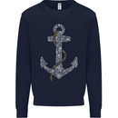 Sailing Anchor Sailor Boat Captain Ship Mens Sweatshirt Jumper Navy Blue
