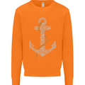 Sailing Anchor Sailor Boat Captain Ship Mens Sweatshirt Jumper Orange