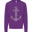 Sailing Anchor Sailor Boat Captain Ship Mens Sweatshirt Jumper Purple