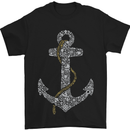 Sailing Anchor Sailor Boat Captain Ship Mens T-Shirt Cotton Gildan Black