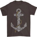 Sailing Anchor Sailor Boat Captain Ship Mens T-Shirt Cotton Gildan Dark Chocolate