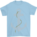 Sailing Anchor Sailor Boat Captain Ship Mens T-Shirt Cotton Gildan Light Blue