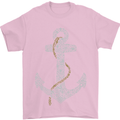 Sailing Anchor Sailor Boat Captain Ship Mens T-Shirt Cotton Gildan Light Pink