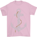 Sailing Anchor Sailor Boat Captain Ship Mens T-Shirt Cotton Gildan Light Pink