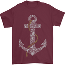 Sailing Anchor Sailor Boat Captain Ship Mens T-Shirt Cotton Gildan Maroon