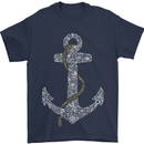 Sailing Anchor Sailor Boat Captain Ship Mens T-Shirt Cotton Gildan Navy Blue