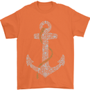 Sailing Anchor Sailor Boat Captain Ship Mens T-Shirt Cotton Gildan Orange