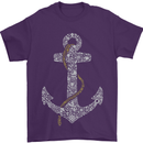 Sailing Anchor Sailor Boat Captain Ship Mens T-Shirt Cotton Gildan Purple