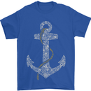Sailing Anchor Sailor Boat Captain Ship Mens T-Shirt Cotton Gildan Royal Blue