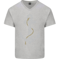 Sailing Anchor Sailor Boat Captain Ship Mens V-Neck Cotton T-Shirt Sports Grey