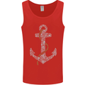 Sailing Anchor Sailor Boat Captain Ship Mens Vest Tank Top Red