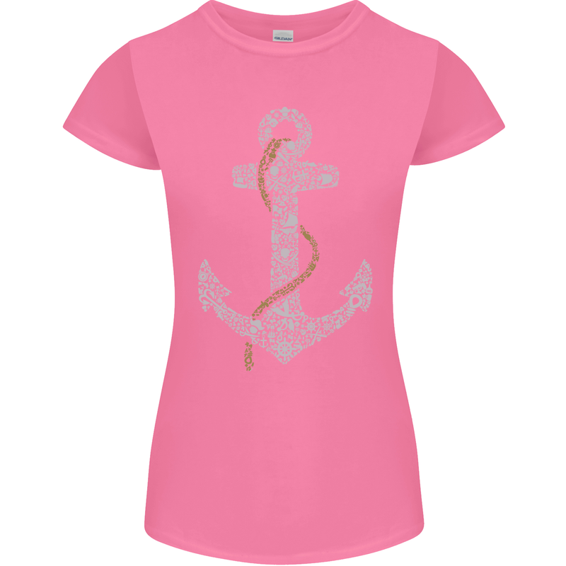 Sailing Anchor Sailor Boat Captain Ship Womens Petite Cut T-Shirt Azalea