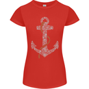 Sailing Anchor Sailor Boat Captain Ship Womens Petite Cut T-Shirt Red