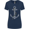 Sailing Anchor Sailor Boat Captain Ship Womens Wider Cut T-Shirt Navy Blue