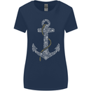Sailing Anchor Sailor Boat Captain Ship Womens Wider Cut T-Shirt Navy Blue