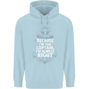 Sailing Captain Narrow Boat Barge Sailor Childrens Kids Hoodie Light Blue