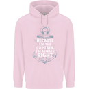 Sailing Captain Narrow Boat Barge Sailor Childrens Kids Hoodie Light Pink