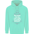 Sailing Captain Narrow Boat Barge Sailor Childrens Kids Hoodie Peppermint