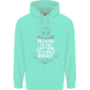 Sailing Captain Narrow Boat Barge Sailor Childrens Kids Hoodie Peppermint