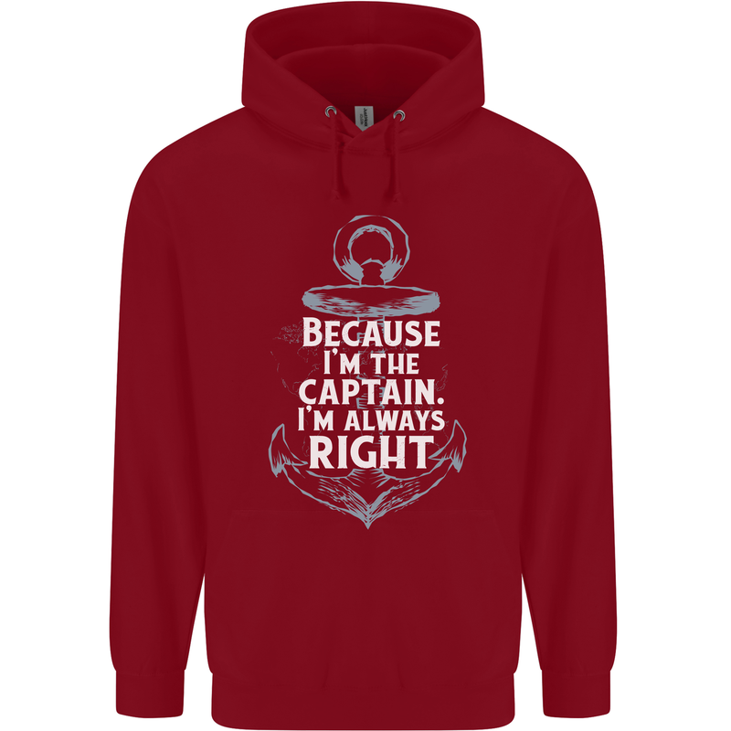 Sailing Captain Narrow Boat Barge Sailor Childrens Kids Hoodie Red