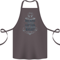 Sailing Captain Narrow Boat Barge Sailor Cotton Apron 100% Organic Dark Grey