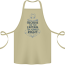 Sailing Captain Narrow Boat Barge Sailor Cotton Apron 100% Organic Khaki