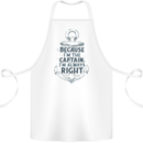 Sailing Captain Narrow Boat Barge Sailor Cotton Apron 100% Organic White