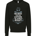 Sailing Captain Narrow Boat Barge Sailor Kids Sweatshirt Jumper Black