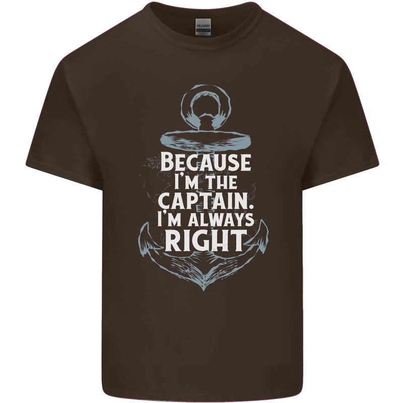 Sailing Captain Narrow Boat Barge Sailor Kids T-Shirt Childrens Chocolate