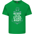 Sailing Captain Narrow Boat Barge Sailor Kids T-Shirt Childrens Irish Green
